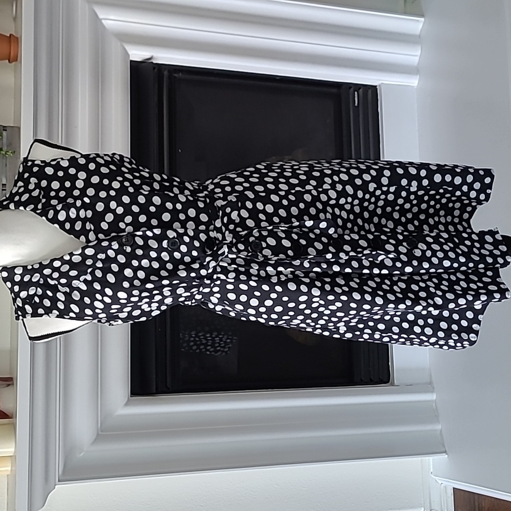 Black & White Poka Dot dress with pockets.